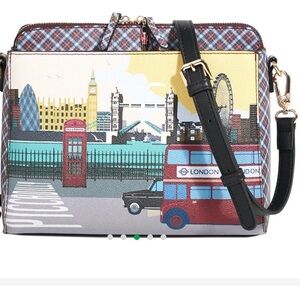 Parfois London city scenes crossbody bag NWOT
